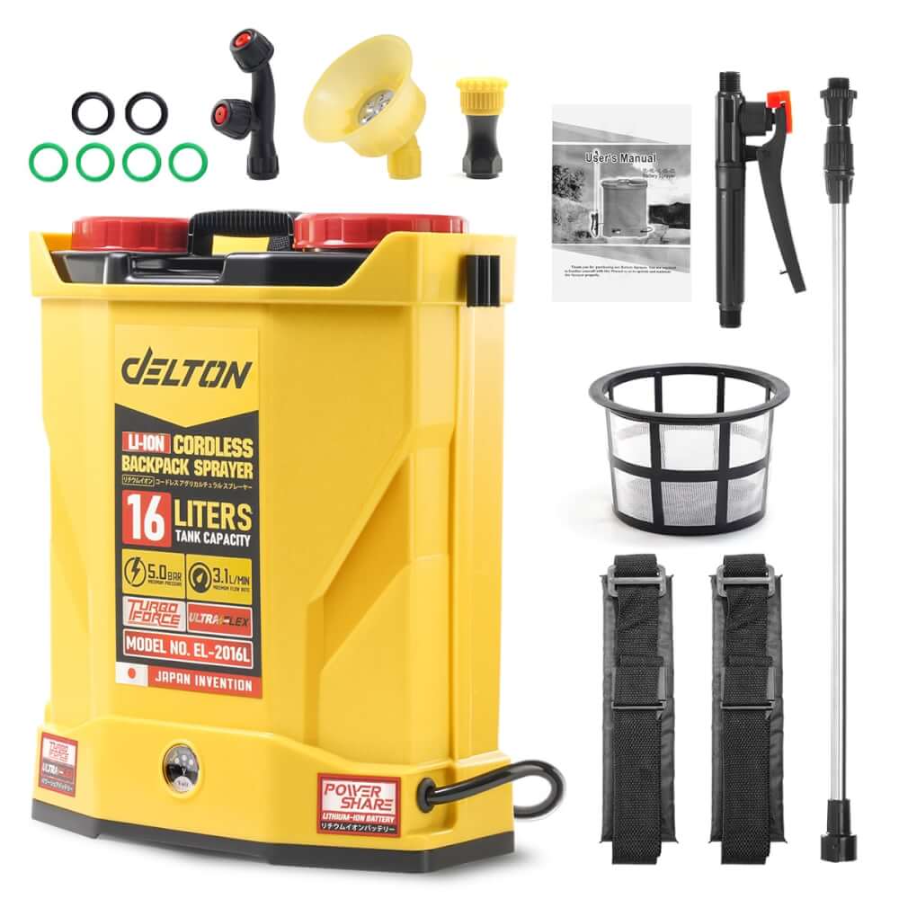 ถังพ่นยาไร้สาย (พร้อมแบตเตอรี่) DELTON รุ่น EL-2016L ULTRAFLEX 20V 4AH